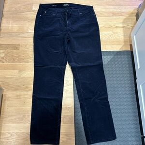 Talbots 16 long navy corduroy pants straight